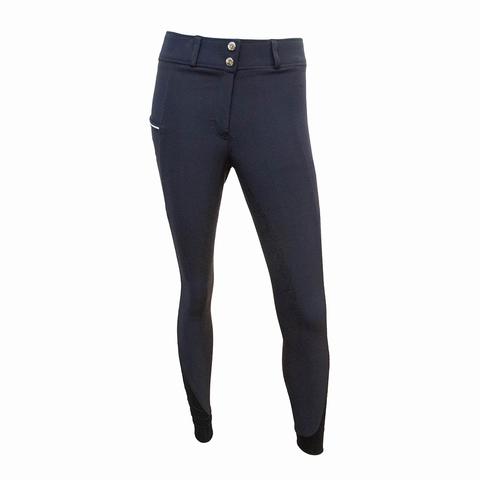 Bryczesy damskie z silikonem HKM Comfort Style granatowe