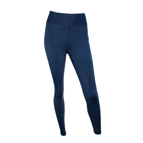 Legginsy damskie HKM Style z silikonem granatowe