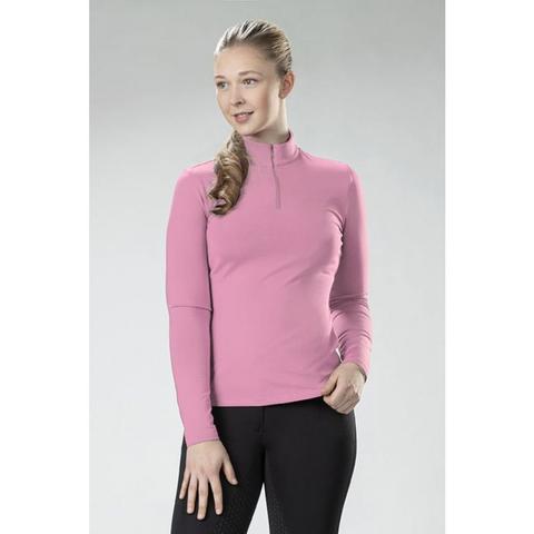 Bluzka młodzieżowa funkcyjna z golfem HKM Basic różowa