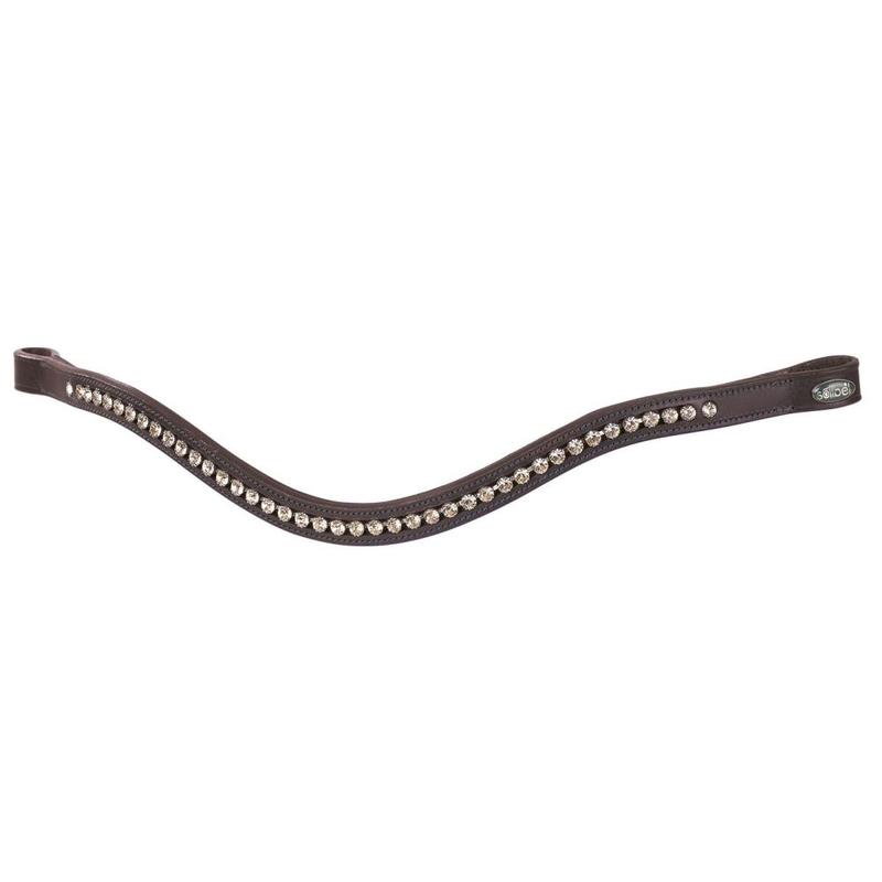 Naczółek Busse Classic brązowy z kryształkami złotymi