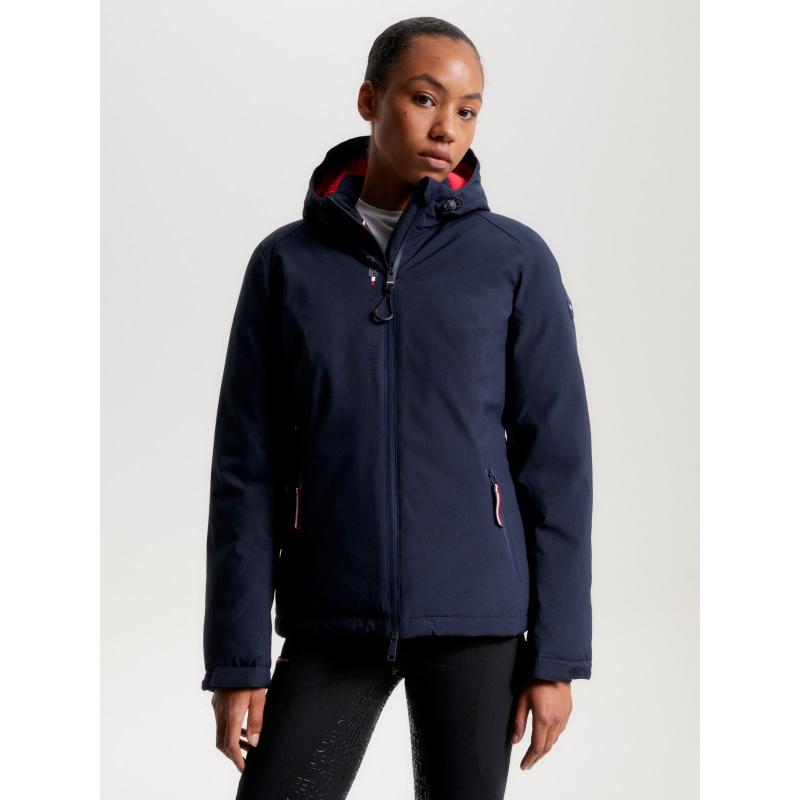 Kurtka zimowa damska Tommy Hilfiger Equestrian London Desert Sky, granatowa