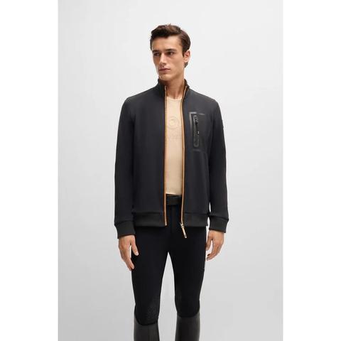 Bluza męska rozpinana Boss Equestrian Sammy Black, czarna