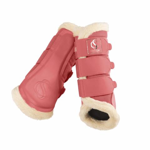 Ochraniacze z futerkiem Eskadron Classic Sport Mesh Fauxfur Coral Blossom, koralowe 2025