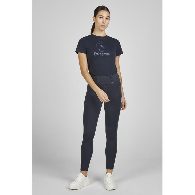 Legginsy damskie Eskadron Classic Sports Flex Full Grip Core Navy, granatowe 2025
