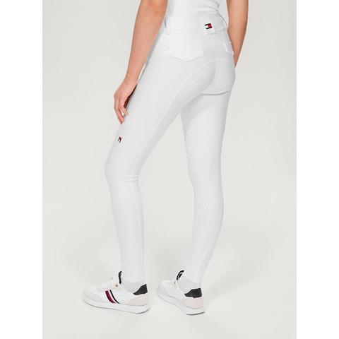 Bryczesy damskie Tommy Hilfiger Equestrian Highland Optic White, białe 2025