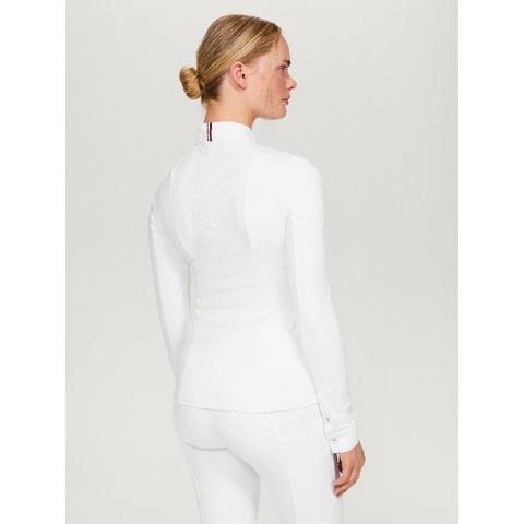 Bluzka konkursowa damska Tommy Hilfiger Equestrian Avon Longsleeve Optic White, biała 2025