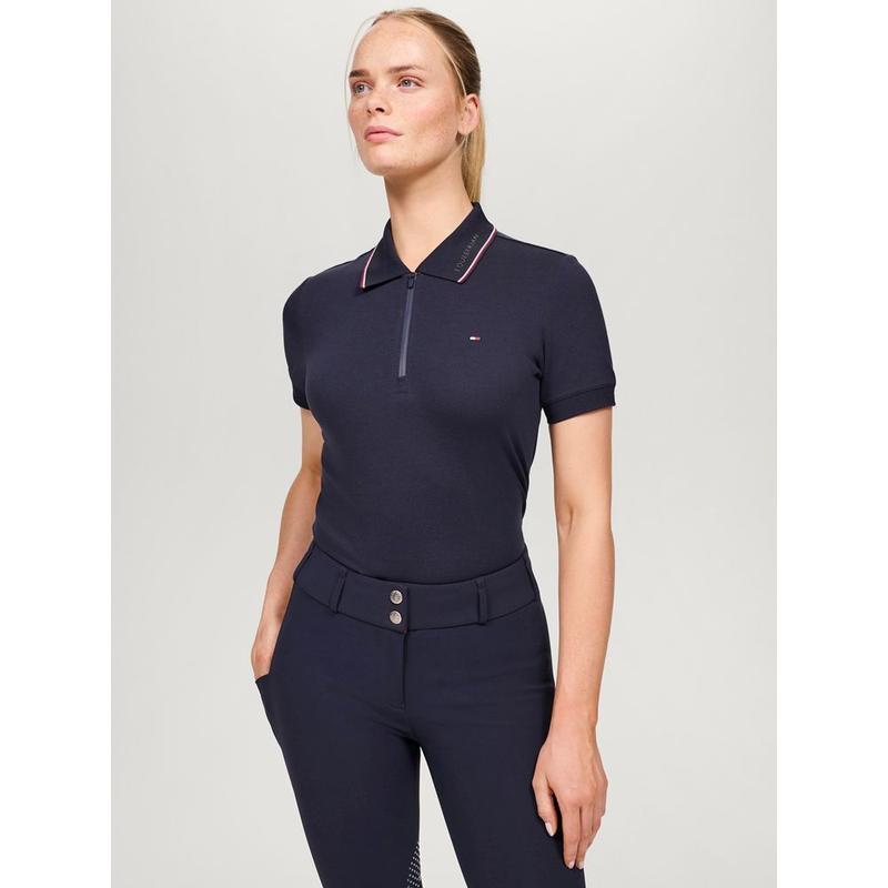 Koszulka polo damska Tommy Hilfiger Equestrian Camden Desert Sky, granatowa 2025