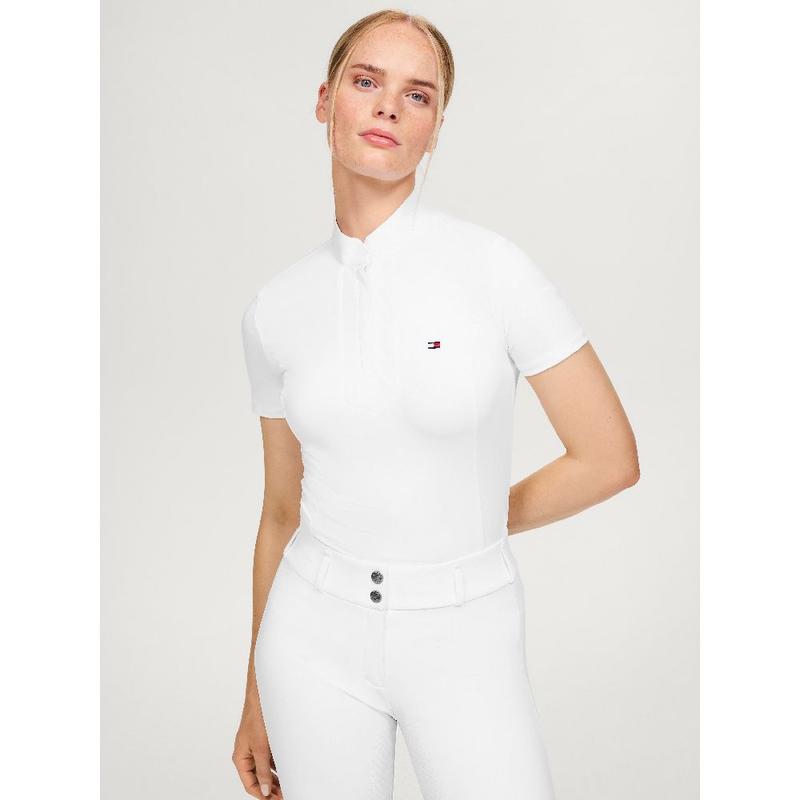 Koszulka konkursowa damska Tommy Hilfiger Equestrian Avon Optic White, biała 2025
