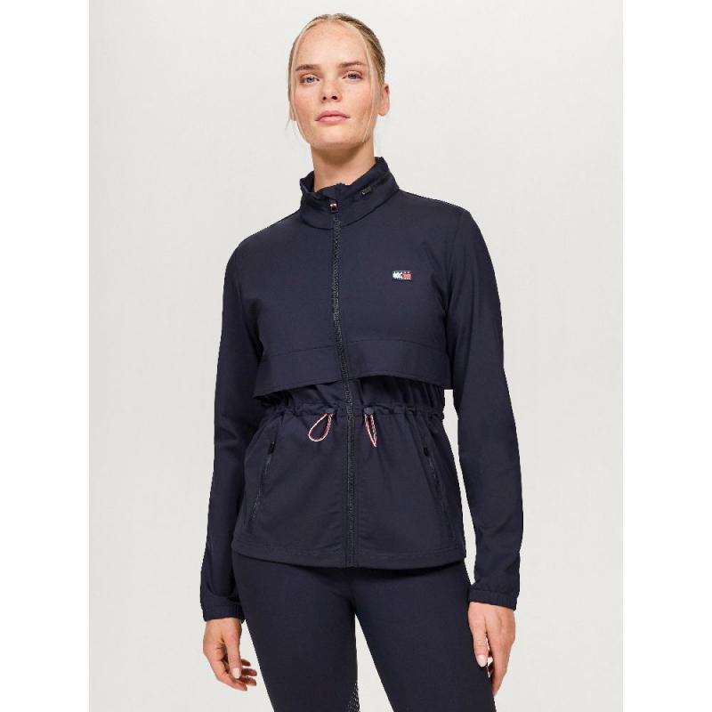 Kurtka damska wiatrówka Tommy Hilfiger Equestrian Alma Desert Sky, granatowa 2025