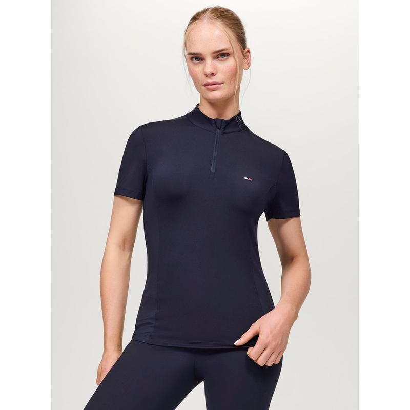 Koszulka damska Tommy Hilfiger Equestrian Genoa Desert Sky, granatowa 2025