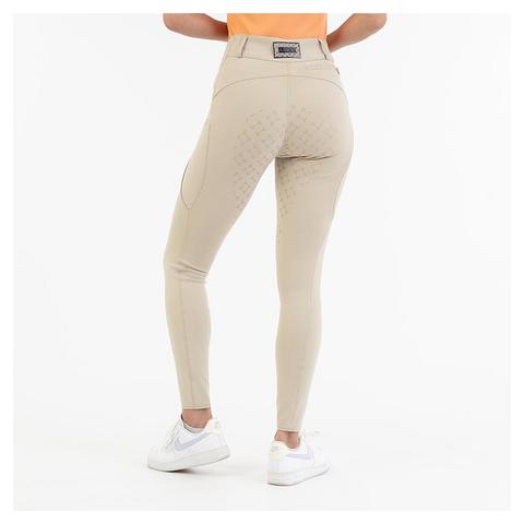 Legginsy damskie Anky Circling z silikonowym lejem beżowe