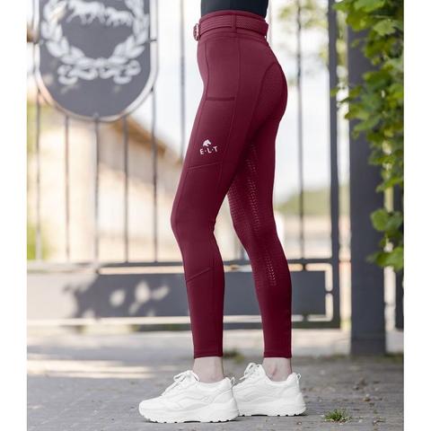 Legginsy damskie Waldhausen Elt Ella z pełnym silikonowym lejem bordowe