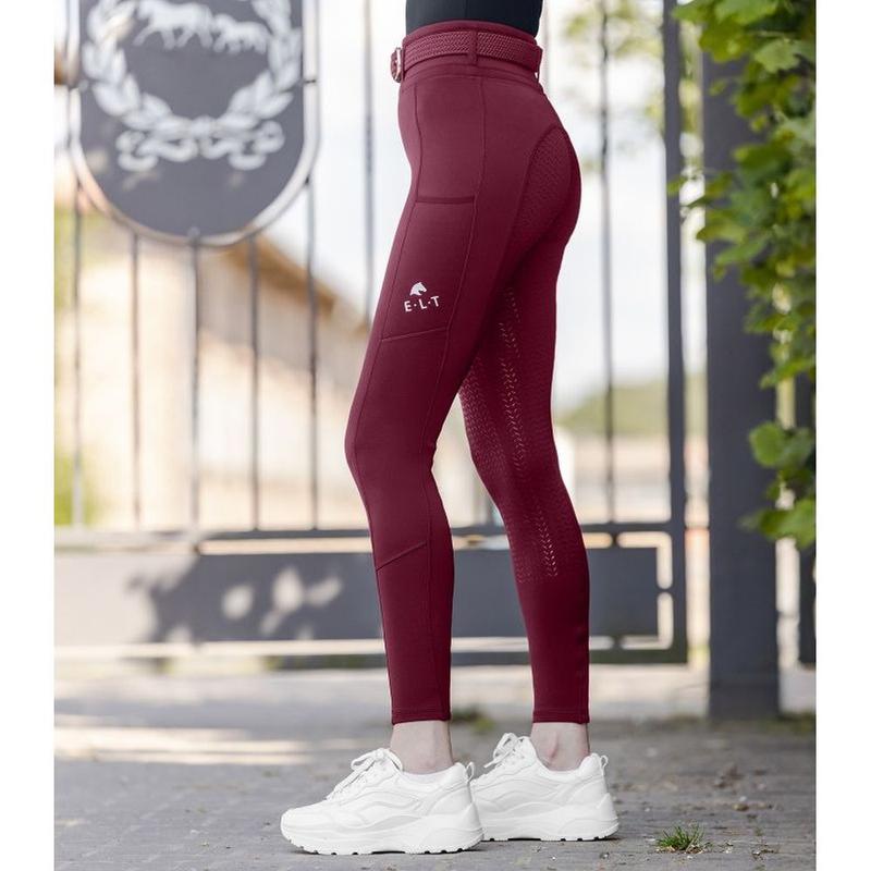 Legginsy damskie Waldhausen Elt Ella z pełnym silikonowym lejem bordowe