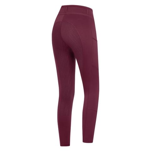 Legginsy damskie Waldhausen Elt Ella z pełnym silikonowym lejem bordowe