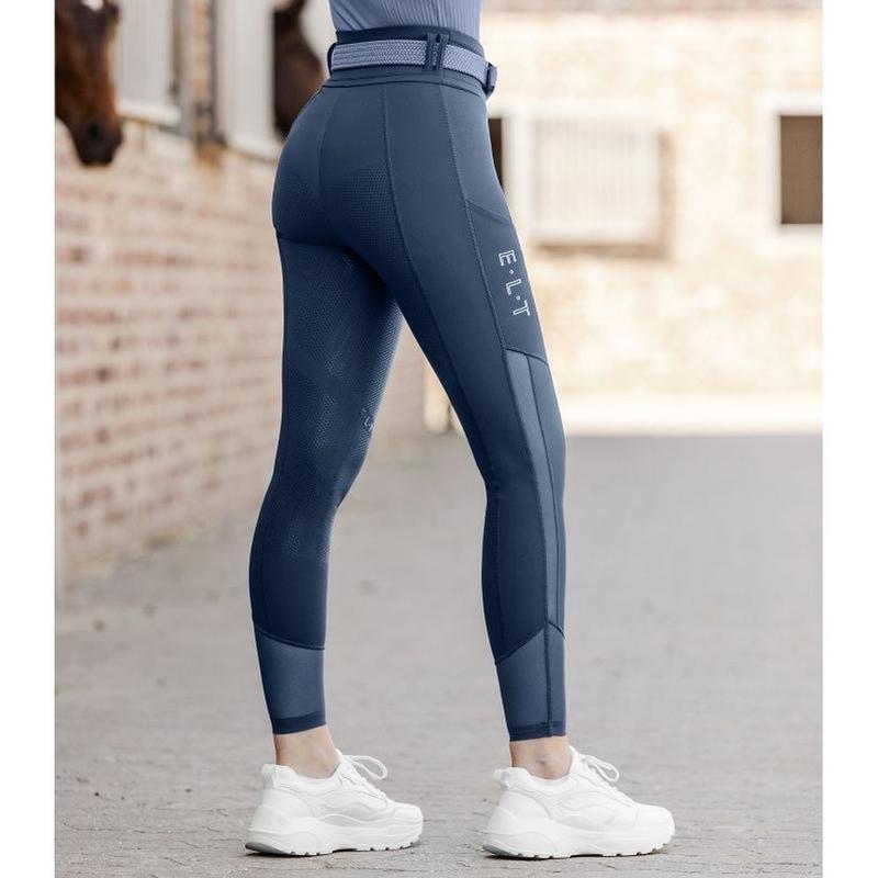 Legginsy damskie Waldhausen Elt Nina z pełnym silikonowym lejem ciemnoniebieskie