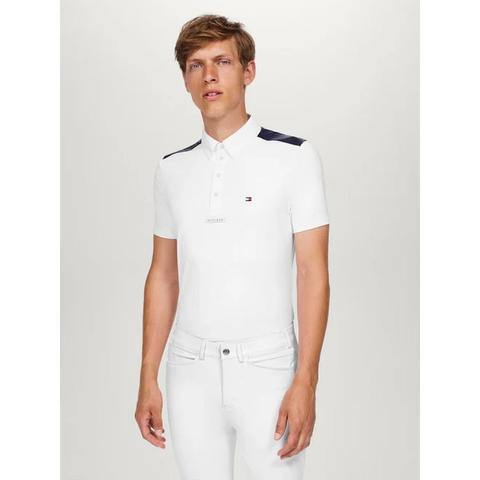 Koszulka konkursowa męska Tommy Hilfiger Equestrian Hamilton White, biała 2025