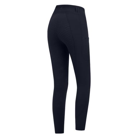 Legginsy damskie Waldhausen Elt Orelie z pełnym silikonowym lejem granatowe