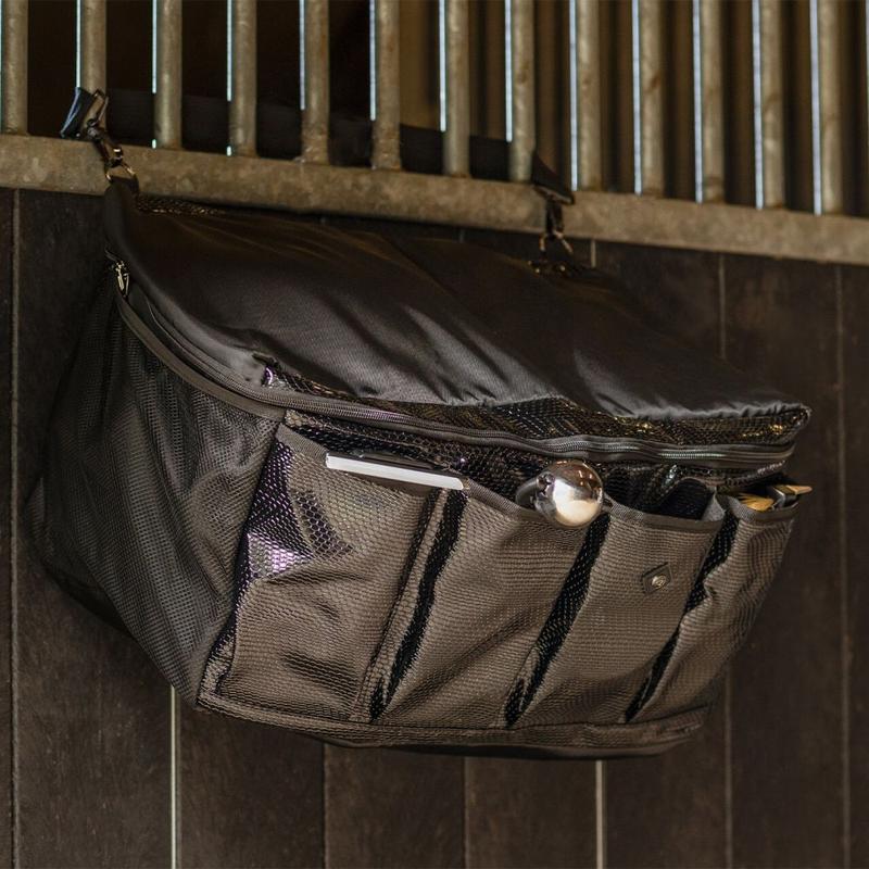 Torba stajenna QHP Croco czarna