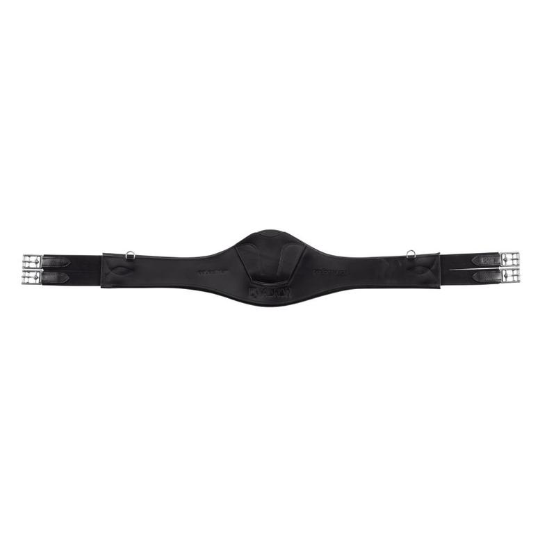 Popręg Eskadron Leather Girth Long Core Black, czarny