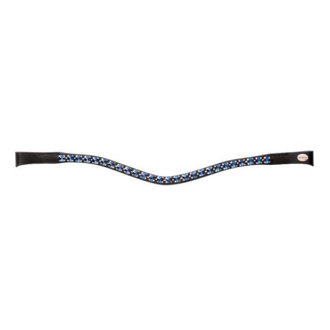 Naczółek Kavalkade Midnight czarny z granatowymi kamieniami