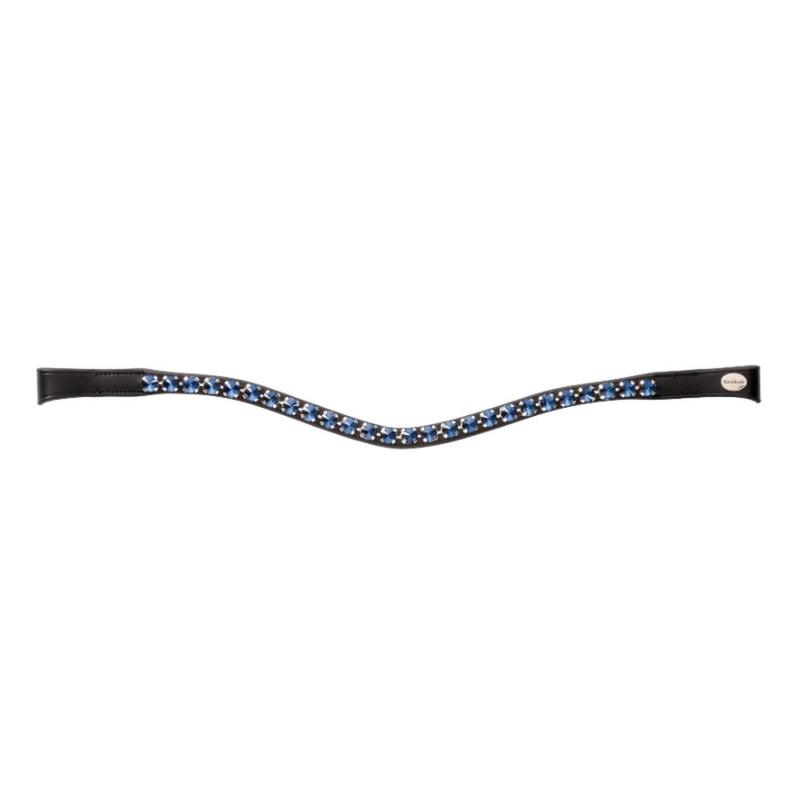 Naczółek Kavalkade Midnight czarny z granatowymi kamieniami