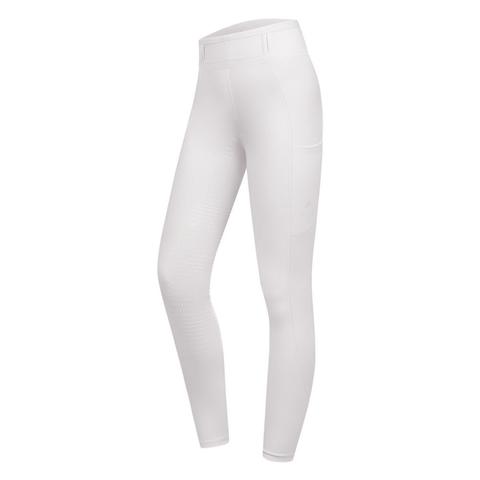 Legginsy damskie Waldhausen Elt Orelie z pełnym silikonowym lejem białe