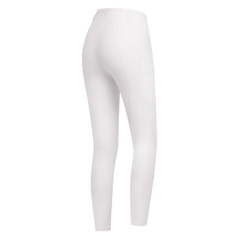 Legginsy damskie Waldhausen Elt Orelie z pełnym silikonowym lejem białe