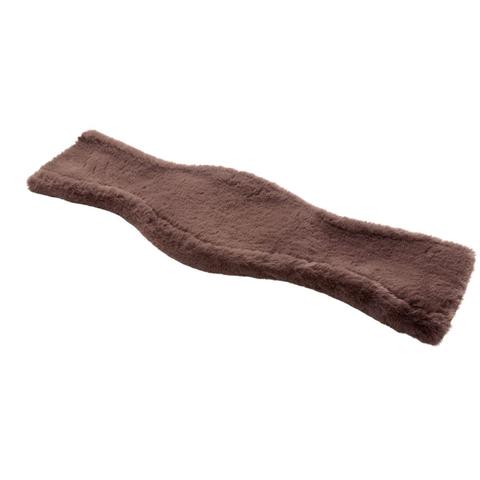 Podkładka futerkowa na popręg Kavalkade Gerd czarno-brązowa