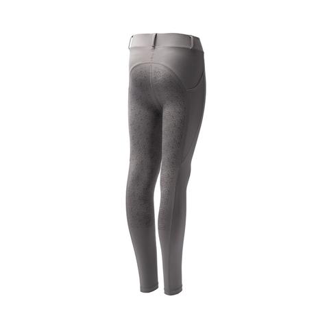 Legginsy młodzieżowe Horze Dea z pełnym lejem silikonowym szare