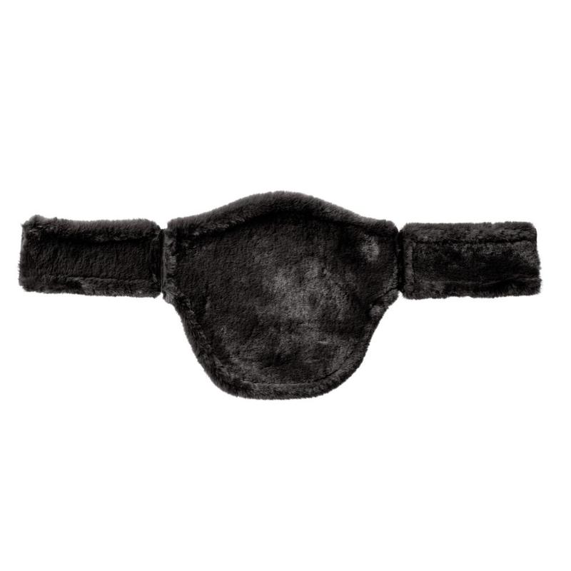 Podkładka futerkowa na popręg z fartuchem Kavalkade Gustav czarna