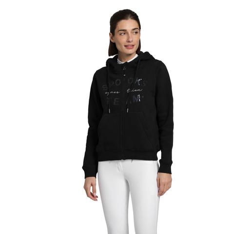 Bluza z kapturem rozpinana damska Spooks Tildah Sweat Jacket Black, czarna