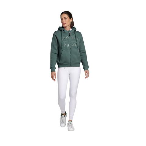Bluza damska z kapturem rozpinana Spooks Tildah Sweat Jacket Cool Green, khaki