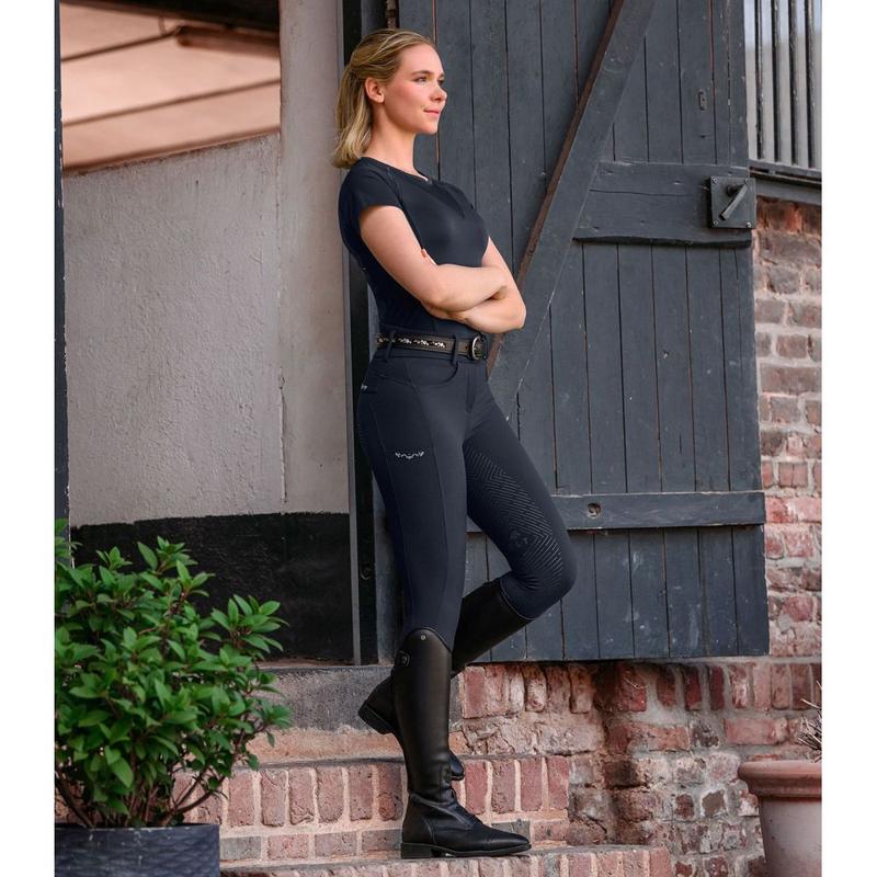 Bryczesy damskie Waldhausen Comfort Ride Glam granatowe