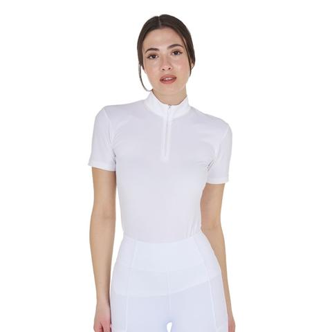Koszulka konkursowa damska Equestro White, biała