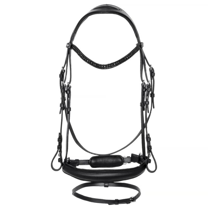 Ogłowie Equstrian Queen Giant czarne