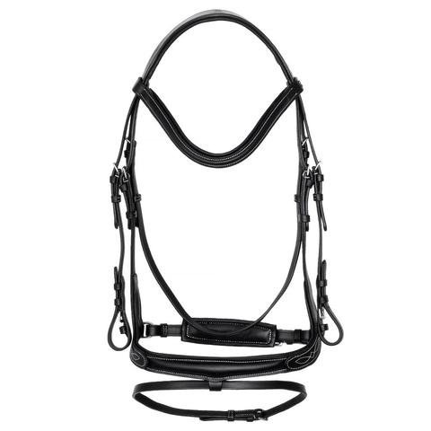 Ogłowie anatomiczne Equestrian Queen Electra czarne