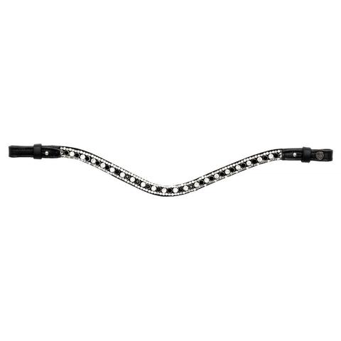 Naczółek Equestrian Queen Hebe czarno-srebrny