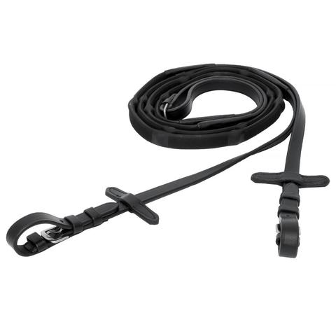 Wodze gumowe Equestrian Queen Ergo czarne