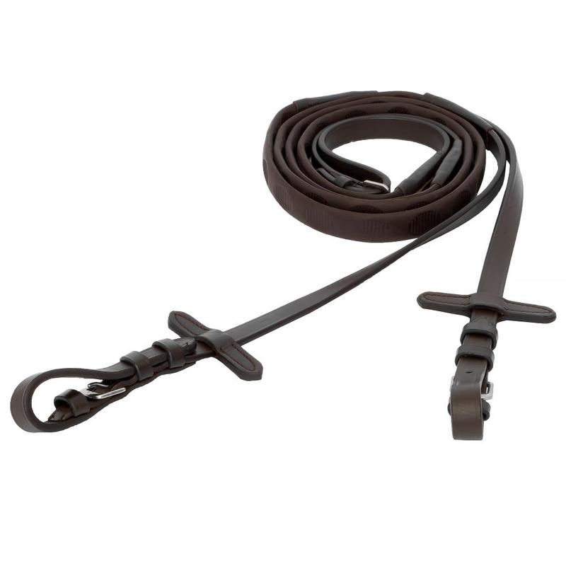 Wodze gumowe Equestrian Queen Magna brązowe