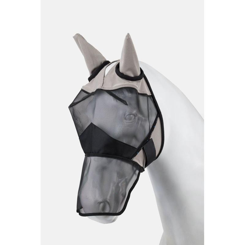 Maska siatkowa chłodząca Horze beżowo-czarna