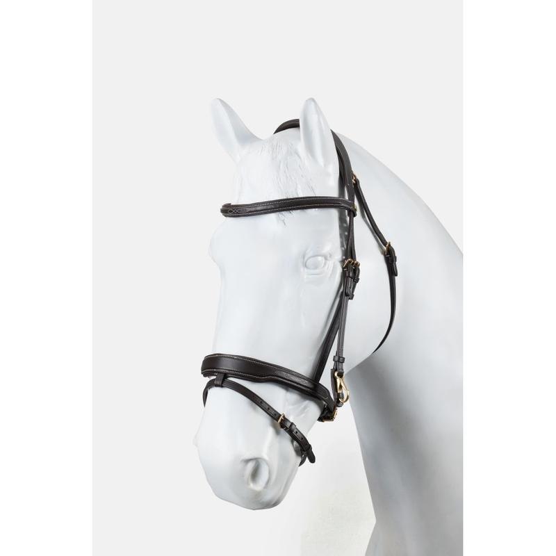 Ogłowie Horze Deauville z karabińczykami brązowe