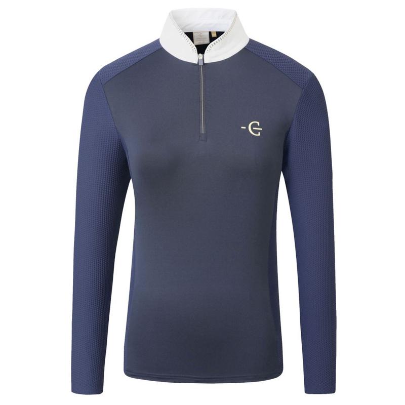 Koszulka konkursowa damska Covalliero z długim rękawem granatowa 2026