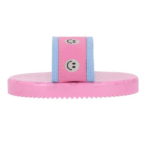 Zgrzebło plastikowe QHP Rosalynn różowe