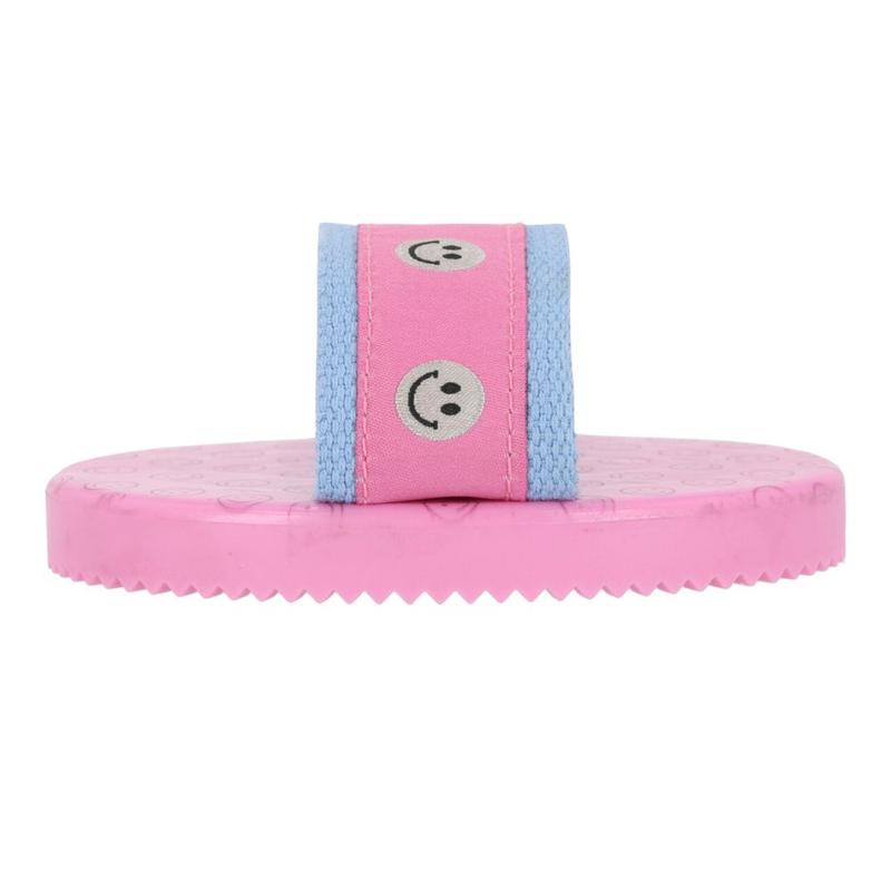 Zgrzebło plastikowe QHP Rosalynn różowe