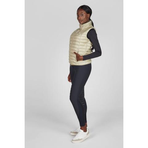 Bezrękawnik damski Pikeur Quilted Vest Athleisure Frosted Sage, kremowy 2026
