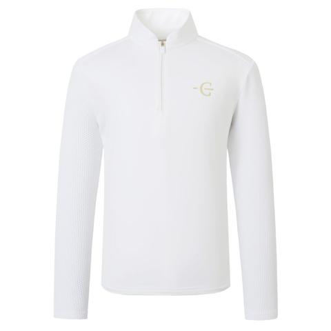 Koszulka konkursowa młodzieżowa Covalliero z długim rękawem biała 2026