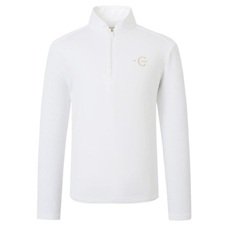 Koszulka konkursowa młodzieżowa Covalliero z długim rękawem biała 2026