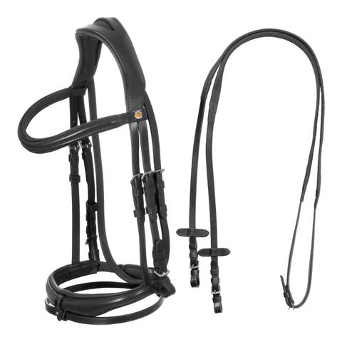 Ogłowie anatomiczne AmaHorse Crown czarny