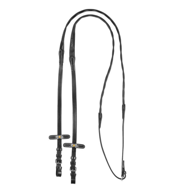 Wodze gumowe AmaHorse Magna czarne