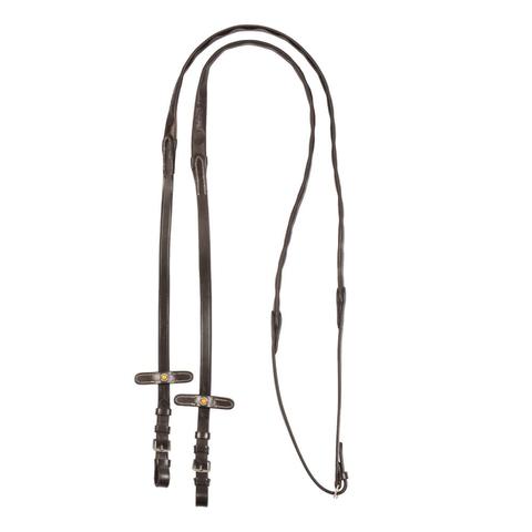 Wodze gumowe AmaHorse Magna brązowe